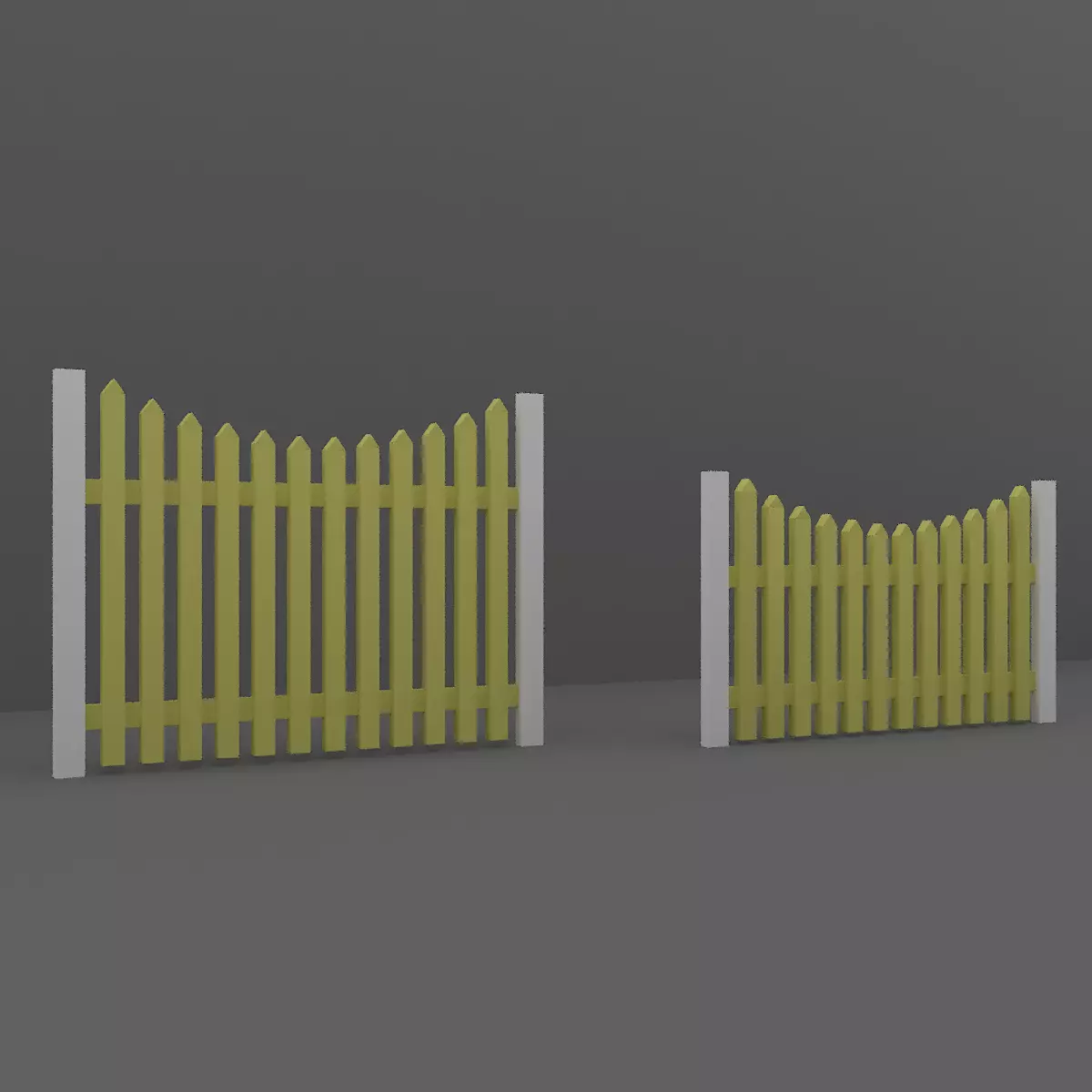 Wood Fence 3D model_0