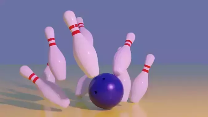 Bowling ball and pin