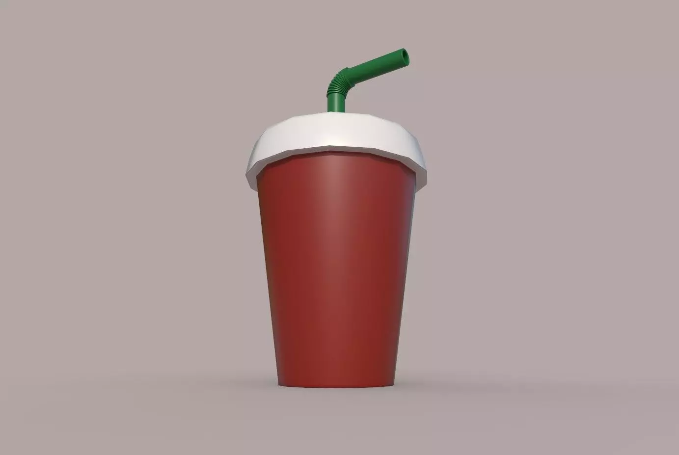 Cup cartoon Low-poly 3D model