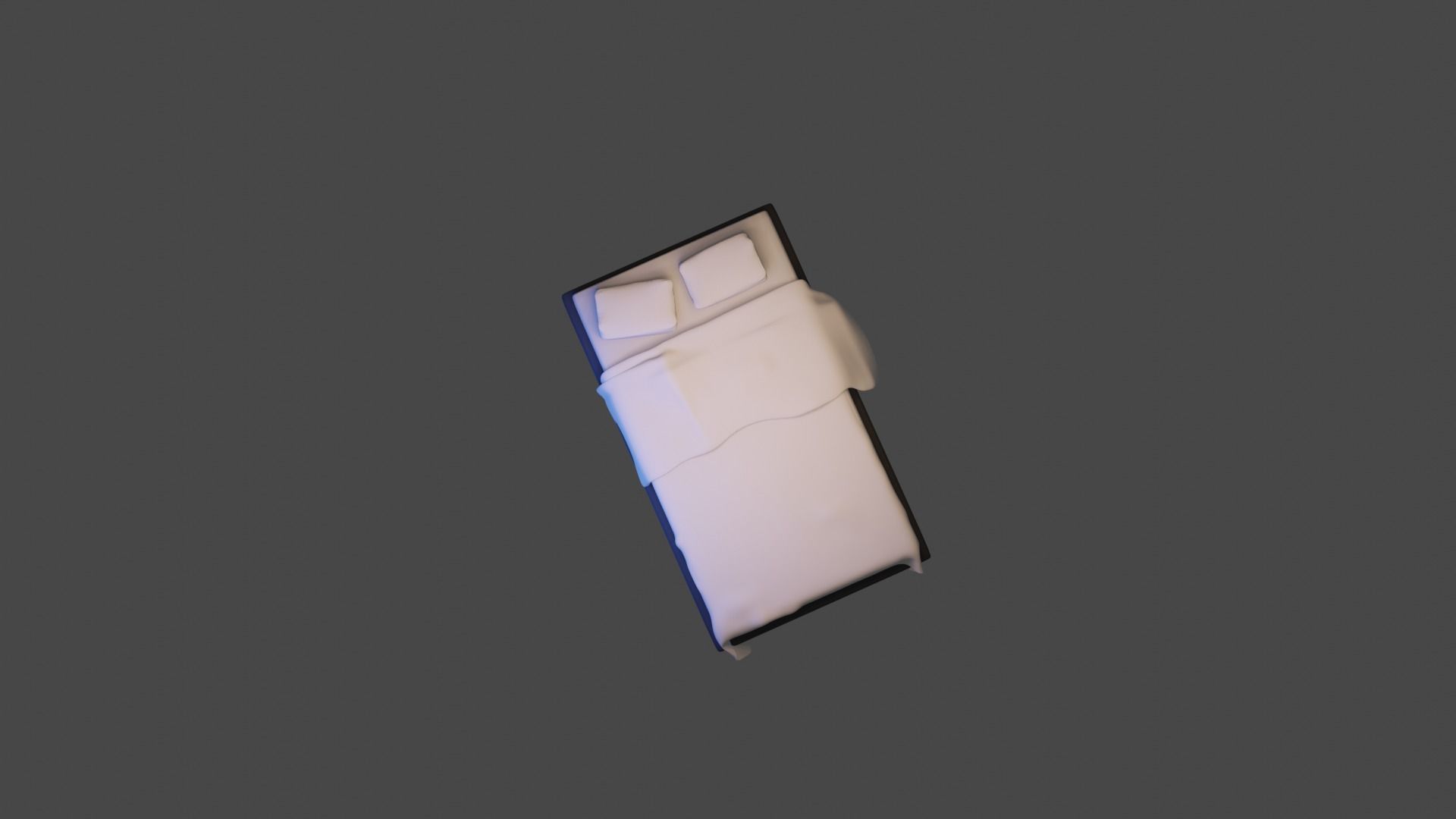 WhiteBed bed Free 3D model_1
