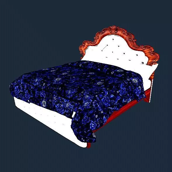 Classic Bed 3D model_0