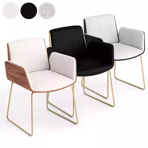 Punt Hug metal legs chair