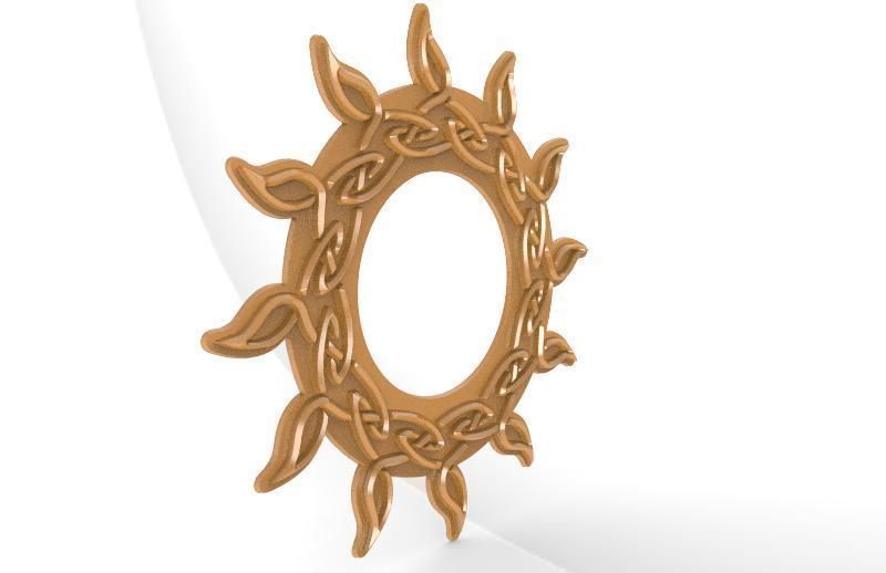 Celtic sun CNC 3D print model_4