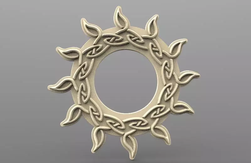 Celtic sun CNC 3D print model_0