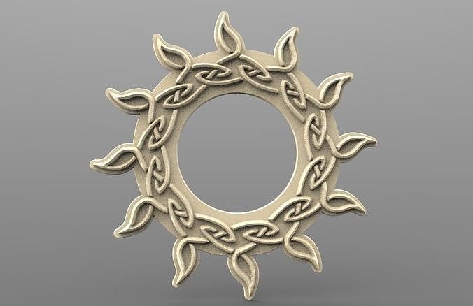 Celtic sun CNC 3D print model