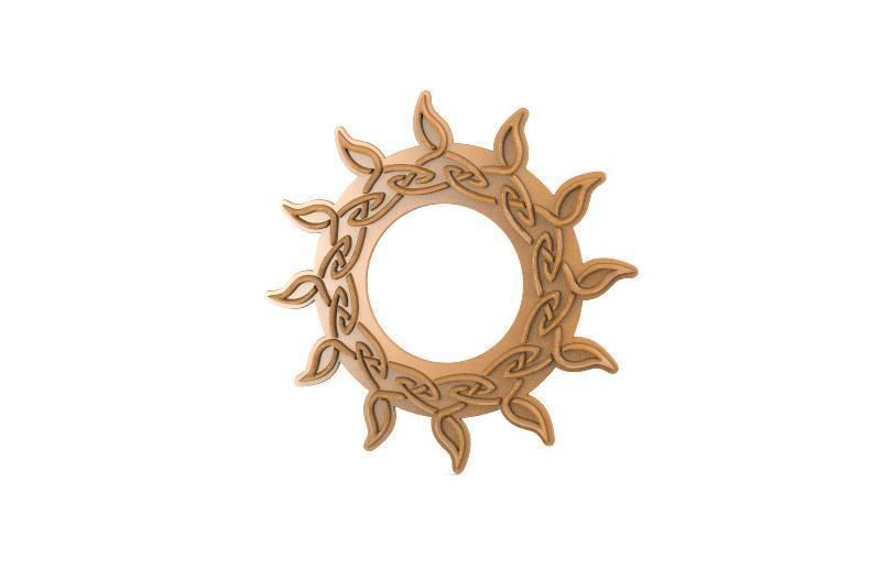 Celtic sun CNC 3D print model_6