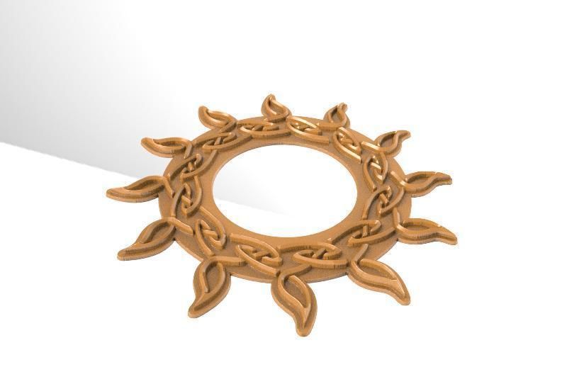 Celtic sun CNC 3D print model_5