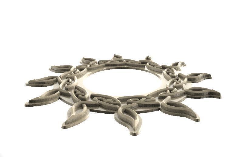 Celtic sun CNC 3D print model_2