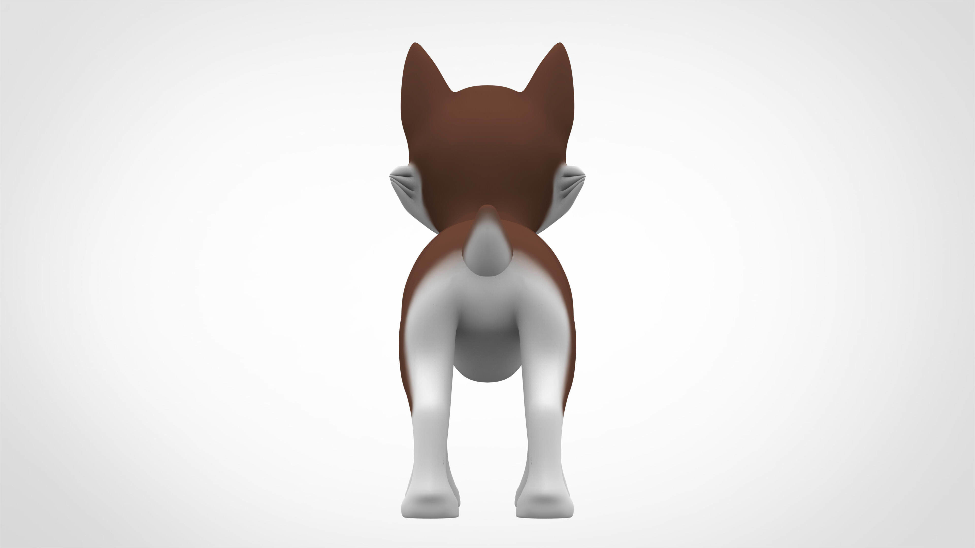 Husky Puppy Low-poly 3D model_3