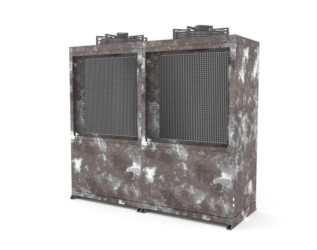 Rusty Unit Compressor Condensing 3D model_3