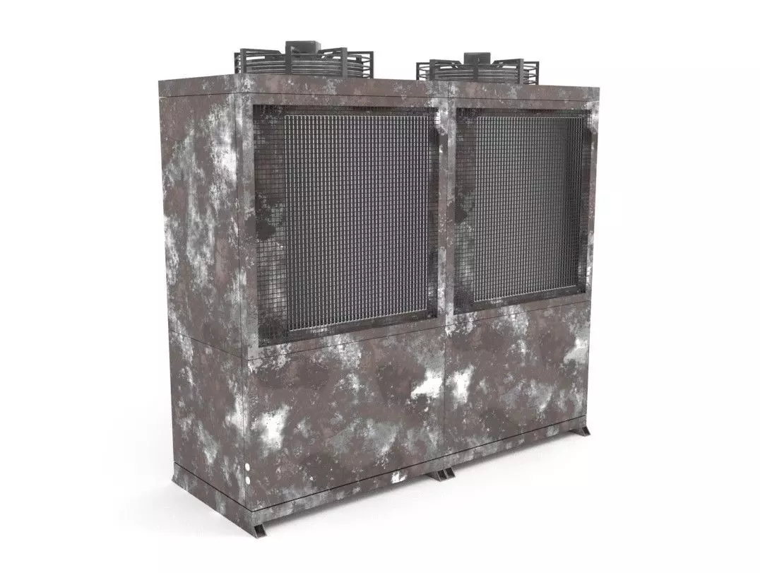 Rusty Unit Compressor Condensing 3D model_0