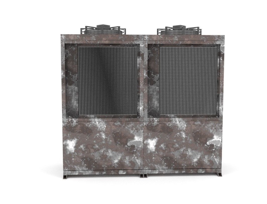 Rusty Unit Compressor Condensing 3D model_5