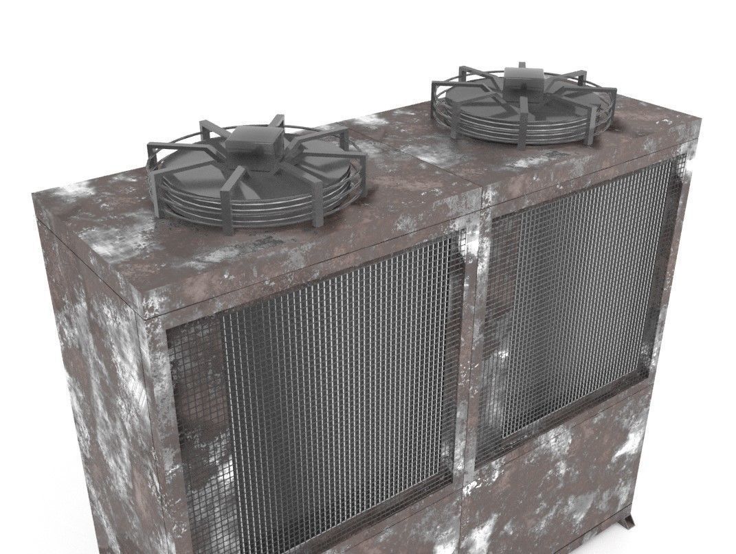 Rusty Unit Compressor Condensing 3D model_2