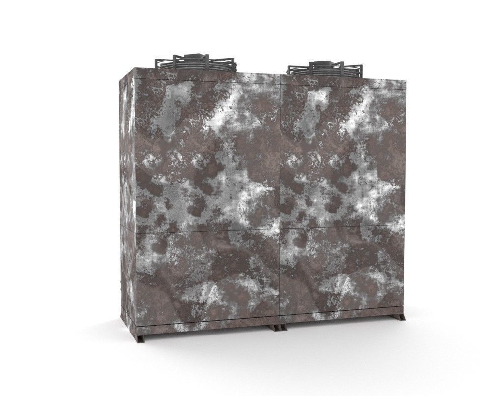 Rusty Unit Compressor Condensing 3D model_7