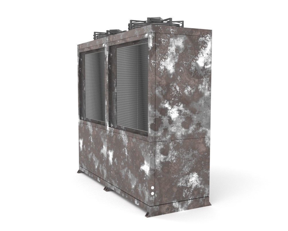 Rusty Unit Compressor Condensing 3D model_4