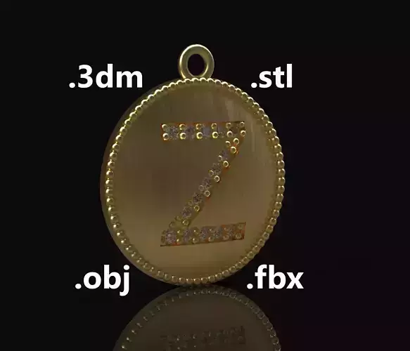 Model 188 Alphabets Necklace  The Letter Z Necklace Camber