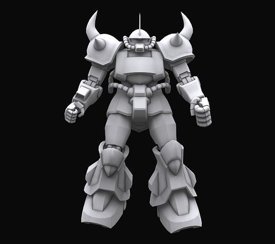 Gundam mobile suit MS07B Gouf model 3D model
