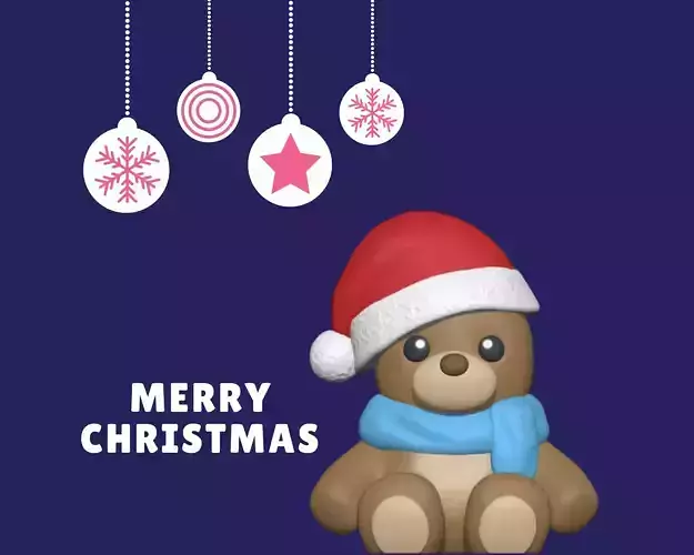 A Christmas Bear to decorate and play 3D print model