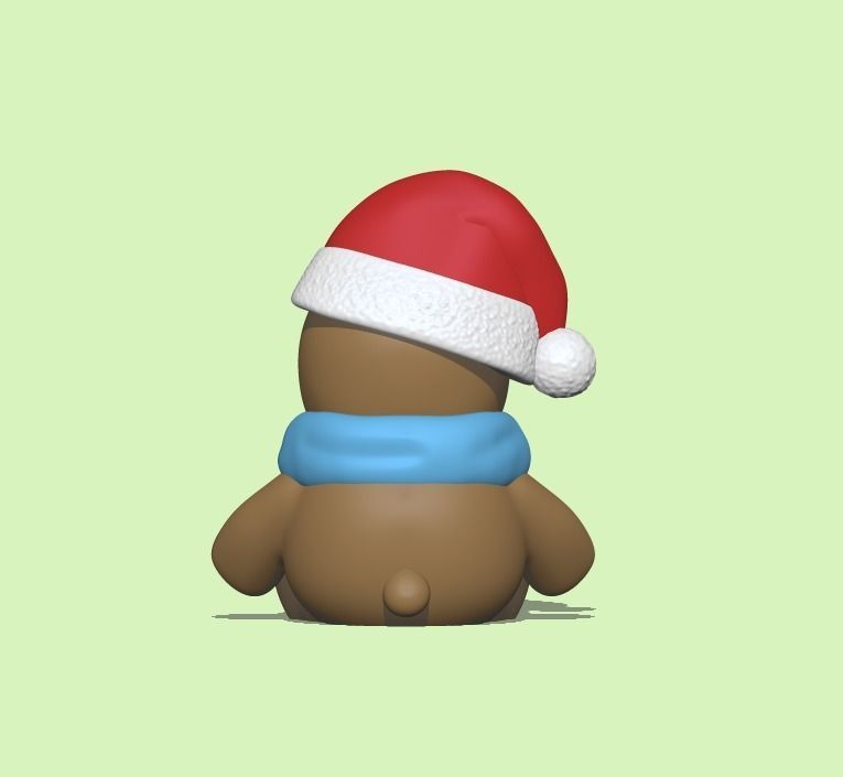 A Christmas Bear to decorate and play 3D print model_3