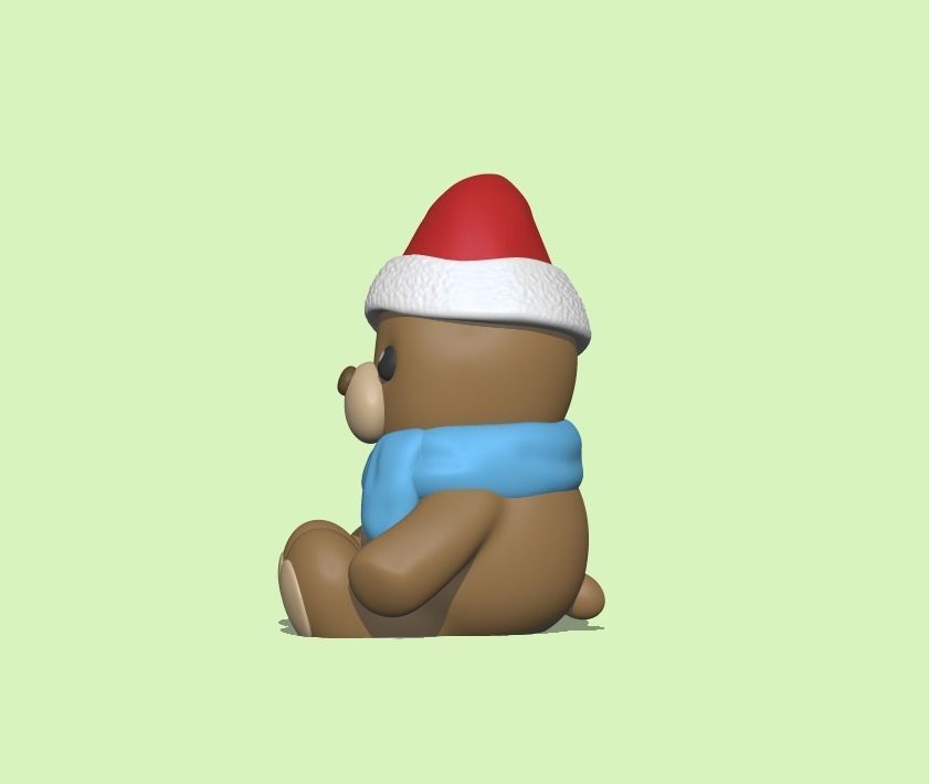 A Christmas Bear to decorate and play 3D print model_2