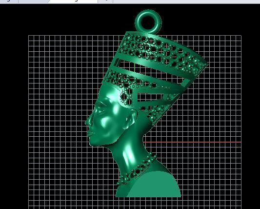 Pharaonic Pendant Nefertiti Egypt  3D print model_1