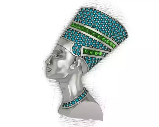 Pharaonic Pendant Nefertiti Egypt  3D print model