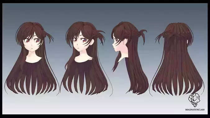 Chizuru Ichinose Hairstyle 3D model