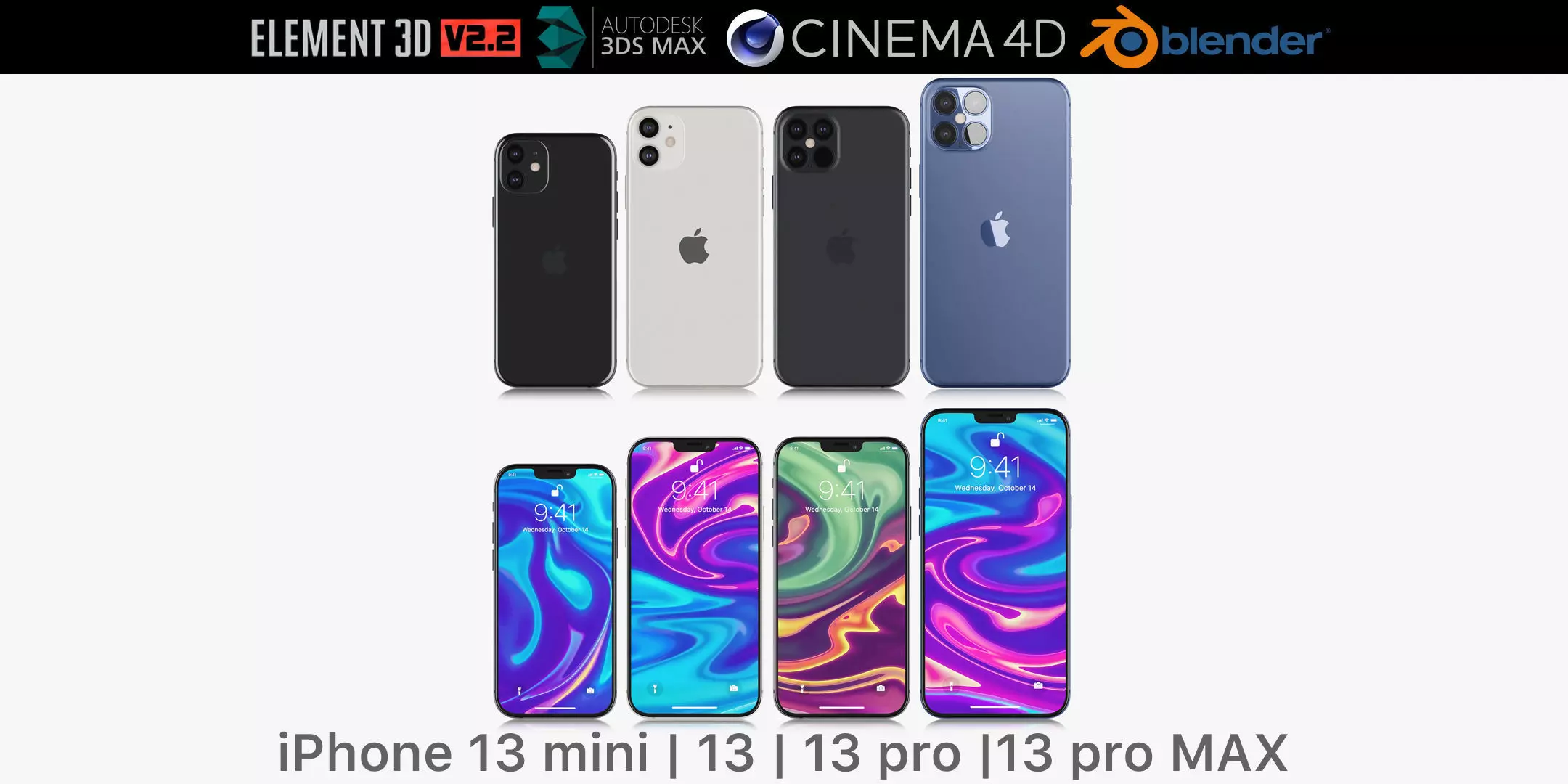 Apple iPhone 13 collection v1 3D model_0