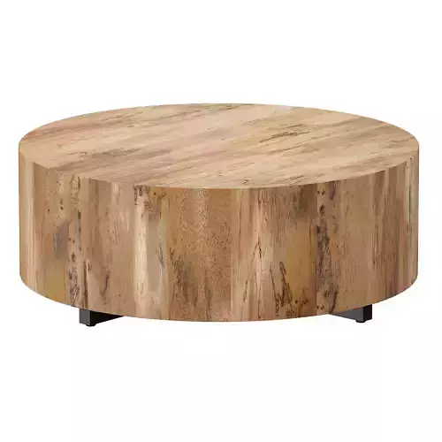 Dillon Spalted Primavera Round Wood Coffee Table 3D model