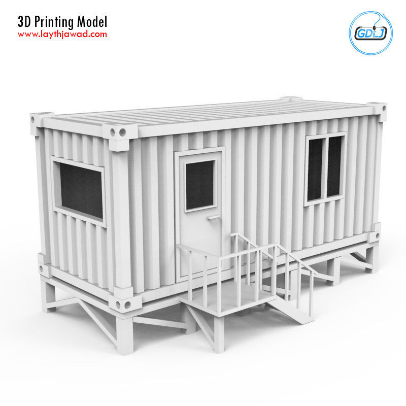 Portable Office Container 3D Printing Model 3D print model_11