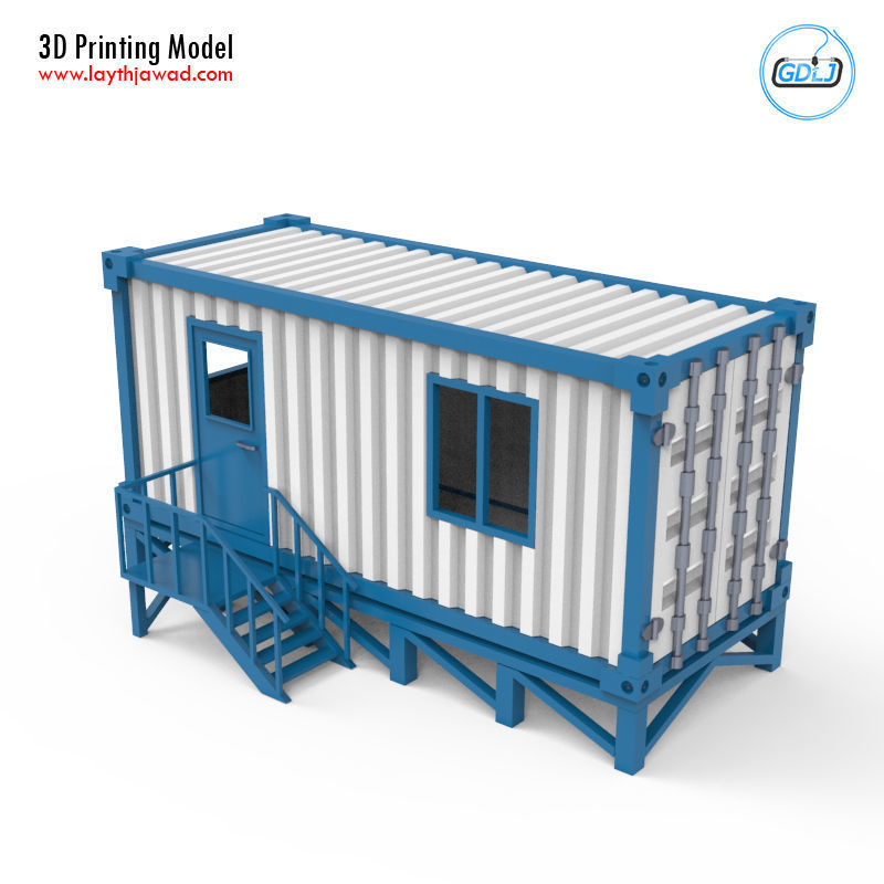 Portable Office Container 3D Printing Model 3D print model_9