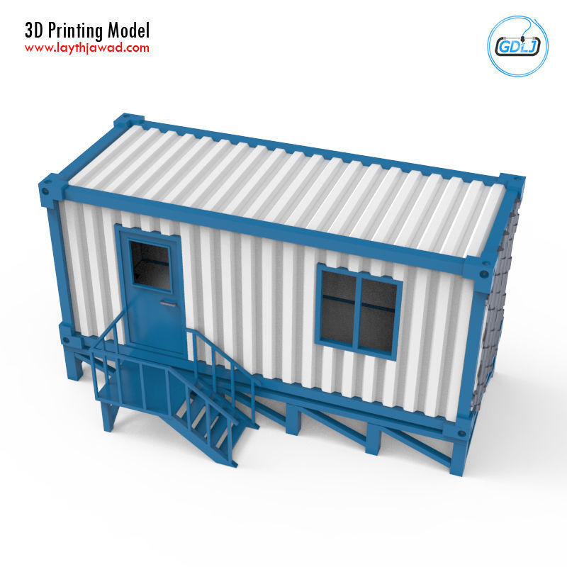 Portable Office Container 3D Printing Model 3D print model_7