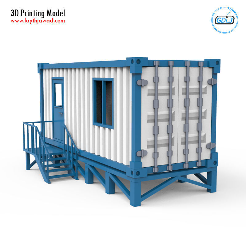 Portable Office Container 3D Printing Model 3D print model_2