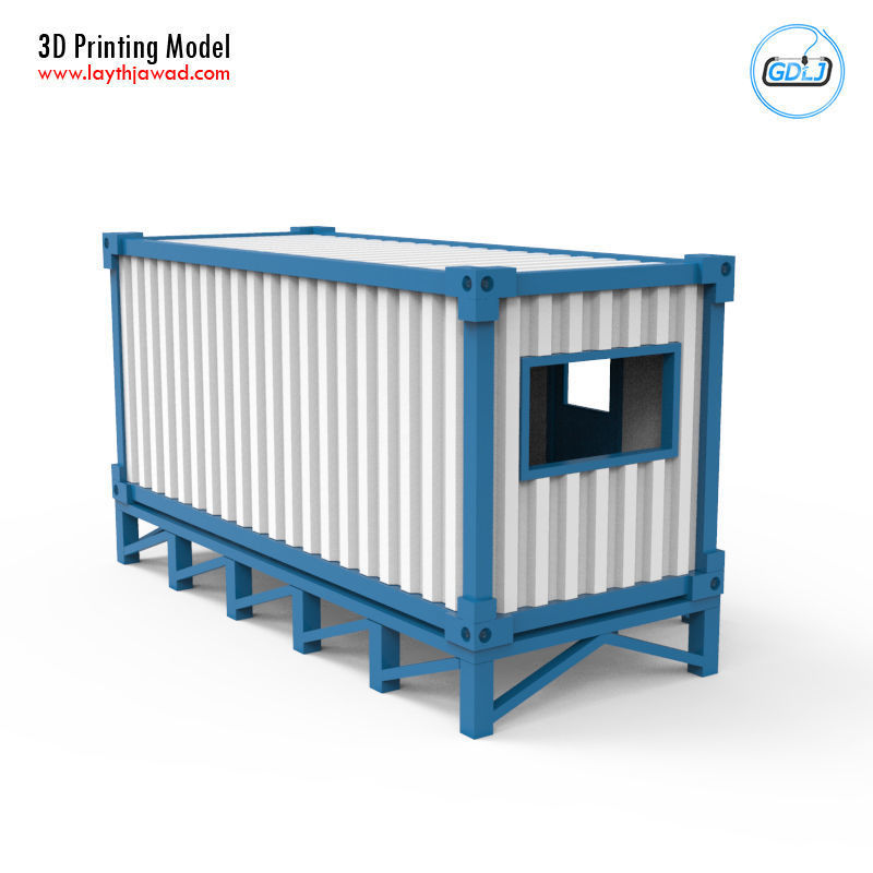 Portable Office Container 3D Printing Model 3D print model_4