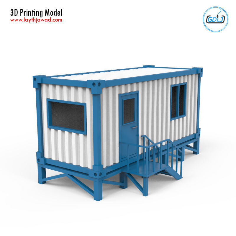 Portable Office Container 3D Printing Model 3D print model_5