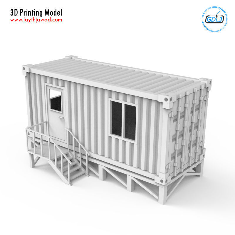 Portable Office Container 3D Printing Model 3D print model_10
