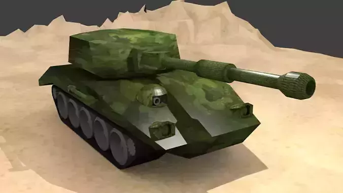 Tank Low-poly 3D model army Low-poly 3D model