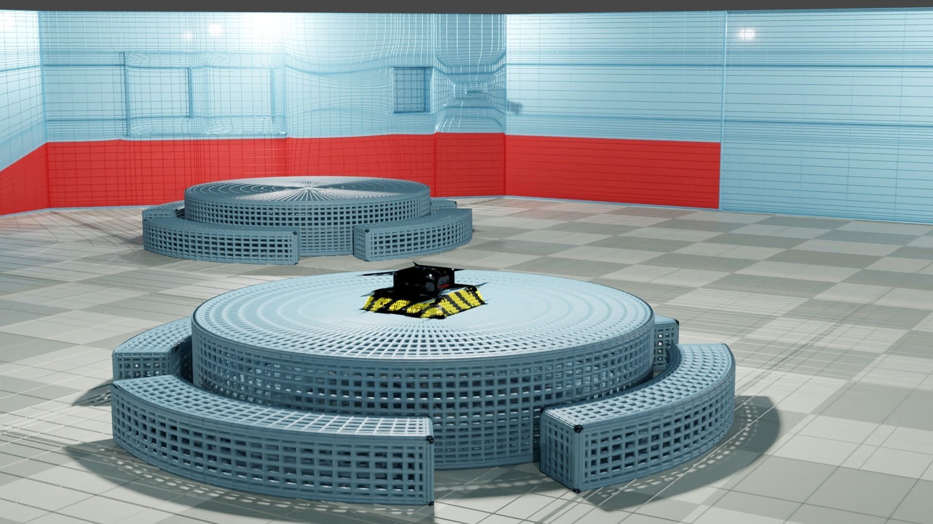 Among us Cafeteria Scenario Low-poly 3D model_5