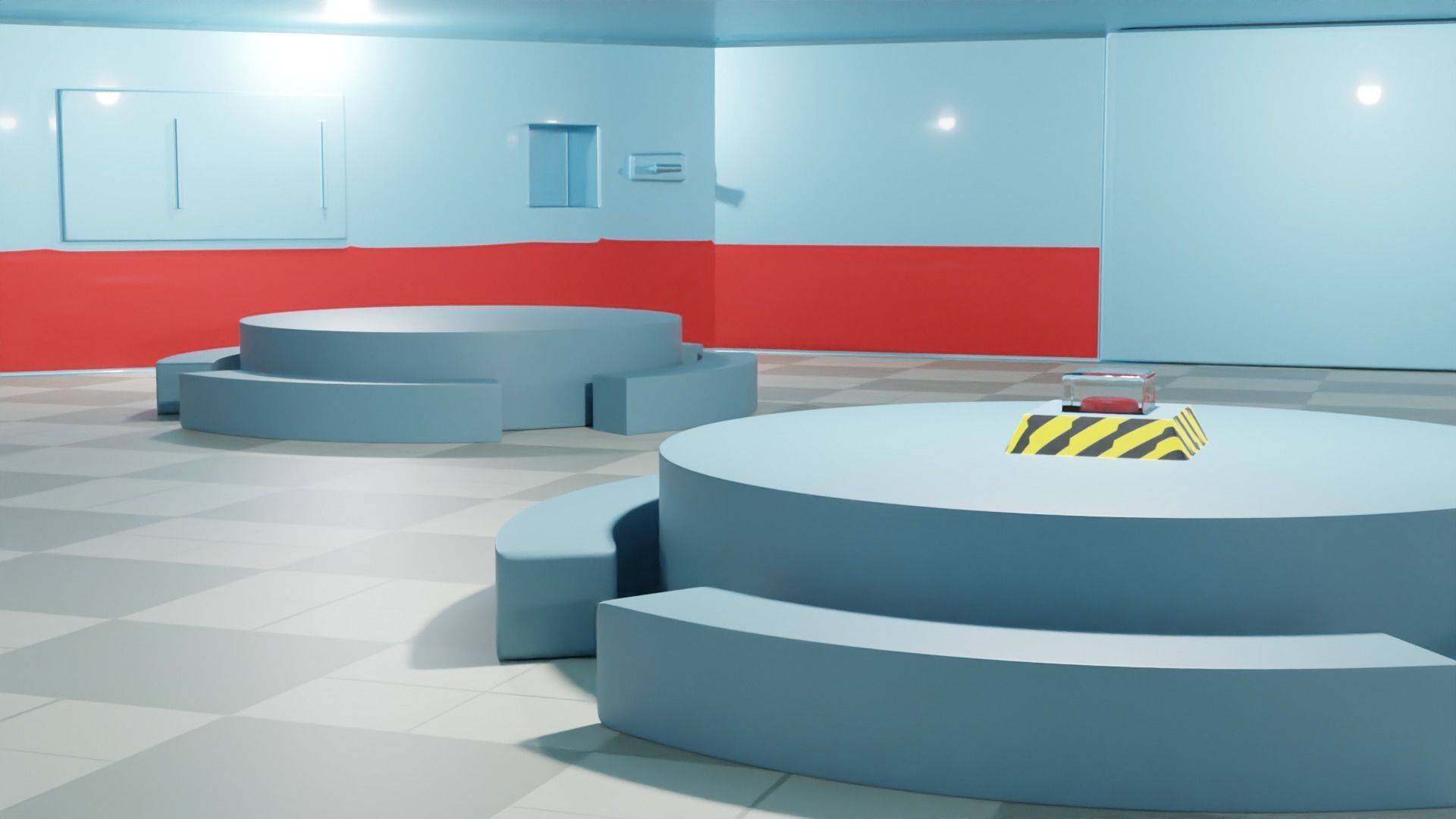 Among us Cafeteria Scenario Low-poly 3D model_1