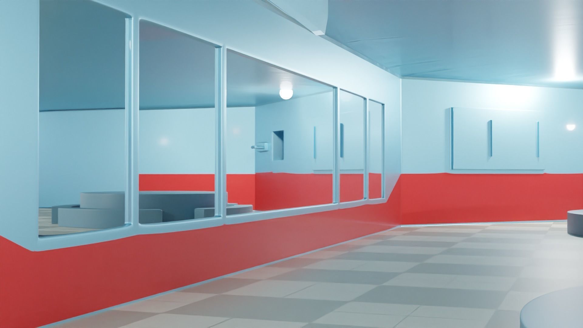 Among us Cafeteria Scenario Low-poly 3D model_3