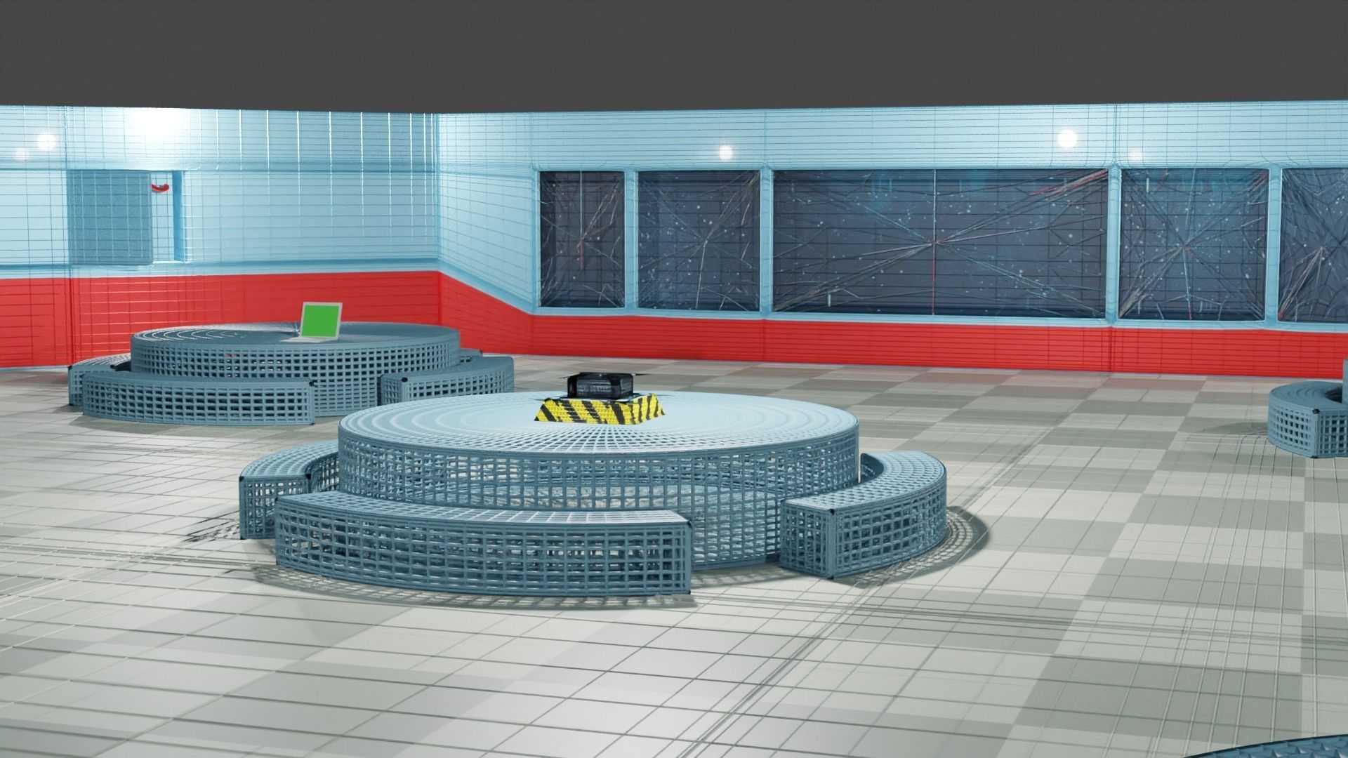 Among us Cafeteria Scenario Low-poly 3D model_6