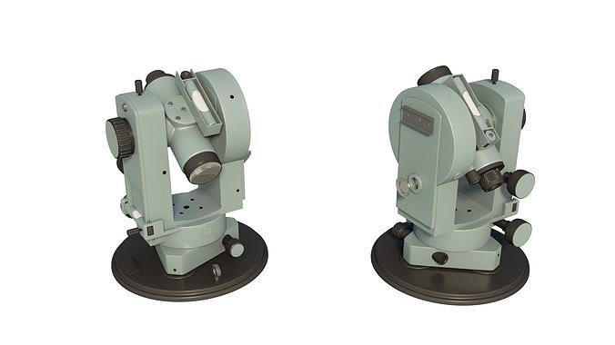Teodolit pair of telescopes 3D model
