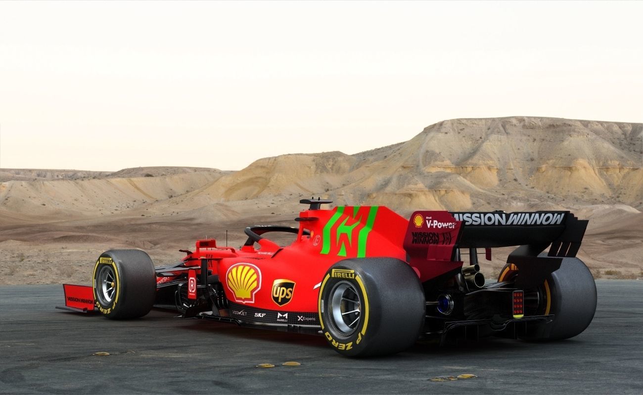 F1 Ferrari SF21 Season 2021 Low-poly 3D model_4
