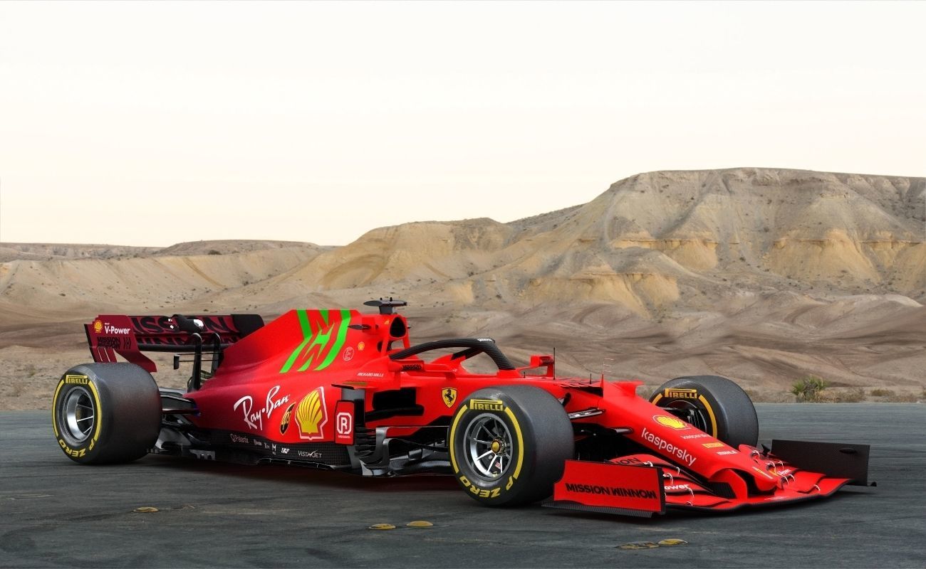 F1 Ferrari SF21 Season 2021 Low-poly 3D model_8