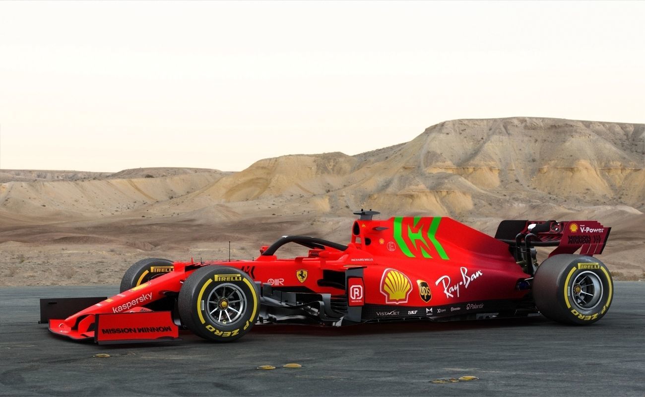 F1 Ferrari SF21 Season 2021 Low-poly 3D model_2