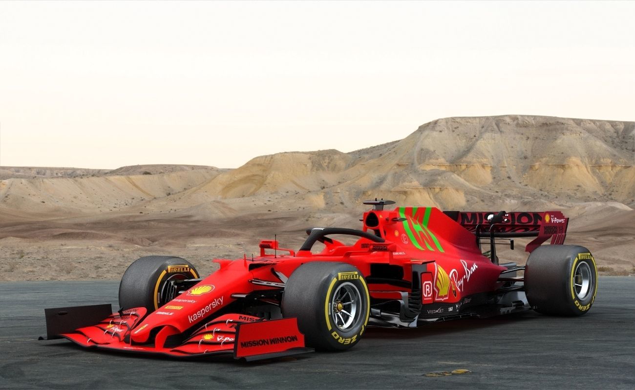 F1 Ferrari SF21 Season 2021 Low-poly 3D model_1