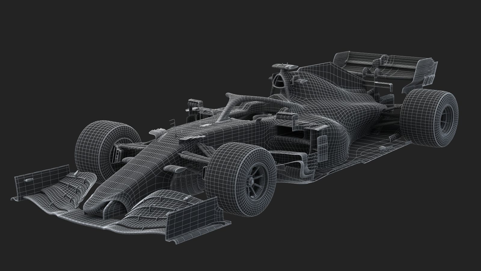 F1 Ferrari SF21 Season 2021 Low-poly 3D model_10