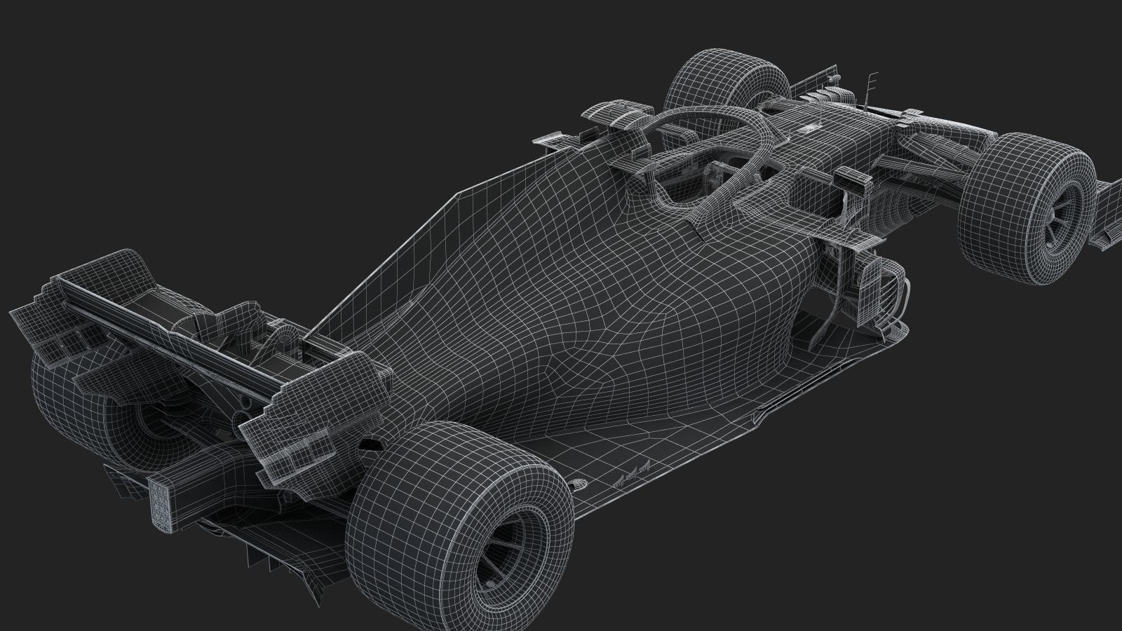 F1 Ferrari SF21 Season 2021 Low-poly 3D model_13