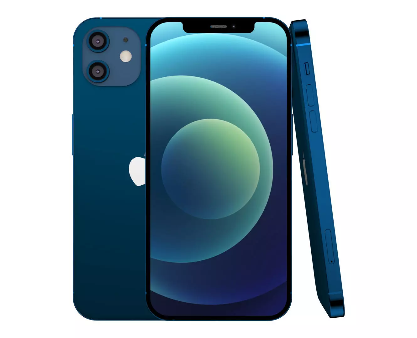 Apple iPhone 12 Blue Low-poly 3D model