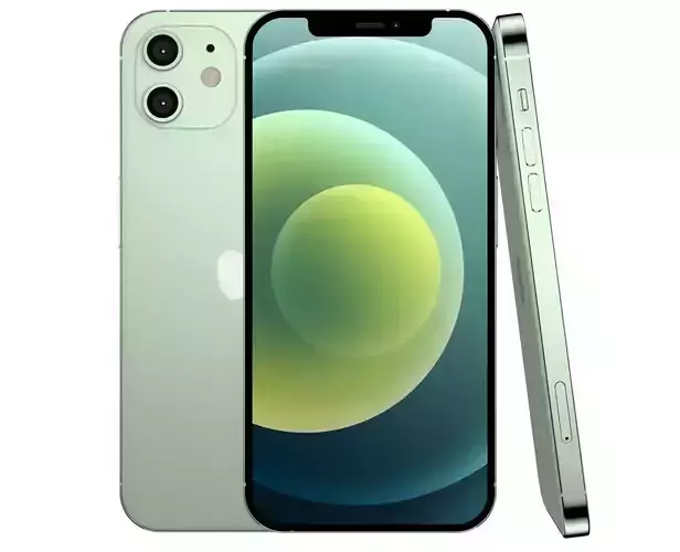 Apple iPhone 12 Green Low-poly 3D model